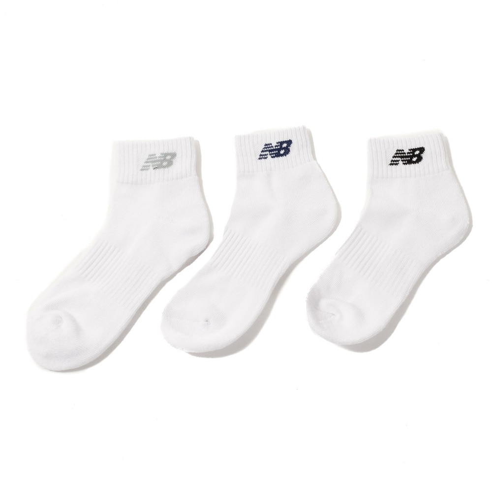 ニューバランス（new balance）（キッズ）ジュニア ソックスショートレングス 3足組 JASL7789WT