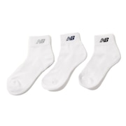 ニューバランス(new balance)(キッズ)ジュニア ソックスショートレングス 3足組 JASL7789WT