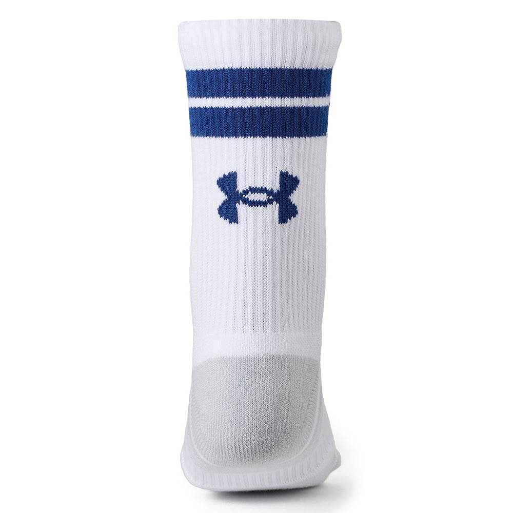アンダーアーマー（UNDER ARMOUR）（キッズ）キッズ パフォーマンス テック クルー ソックス 3足組 1379521 102 白 SSサイズ Sサイズ