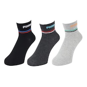 (キッズ)靴下 ジュニア ライン クォーター丈 ソックス 3足組 19センチ 21センチ 23センチ 4293402-02 運動 スポーツ 新調