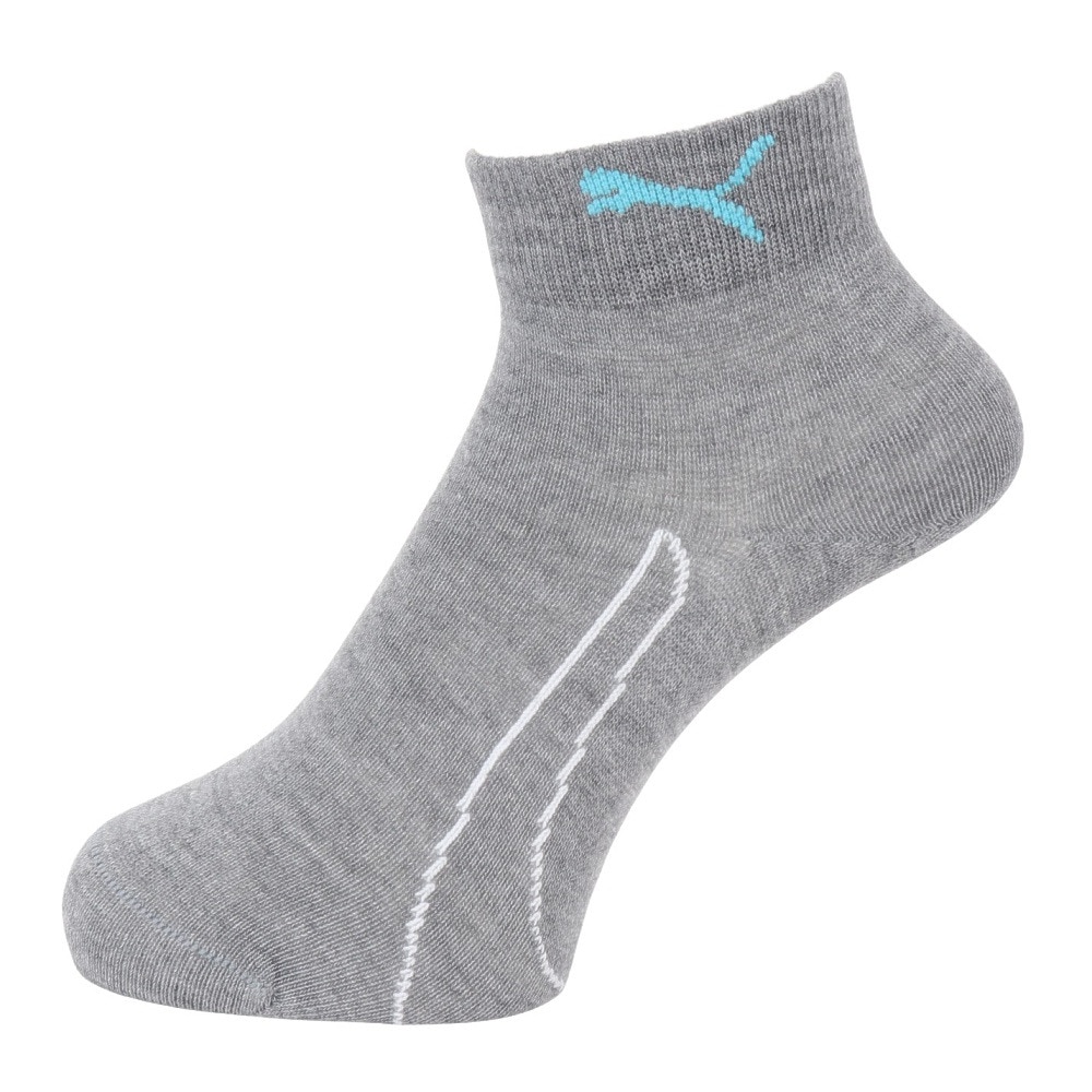 プーマ（PUMA）（キッズ）靴下 ジュニア ロゴ クォーター丈 ソックス 3足組 19.0-23.0cm 4293403-02 3色セット 子供用