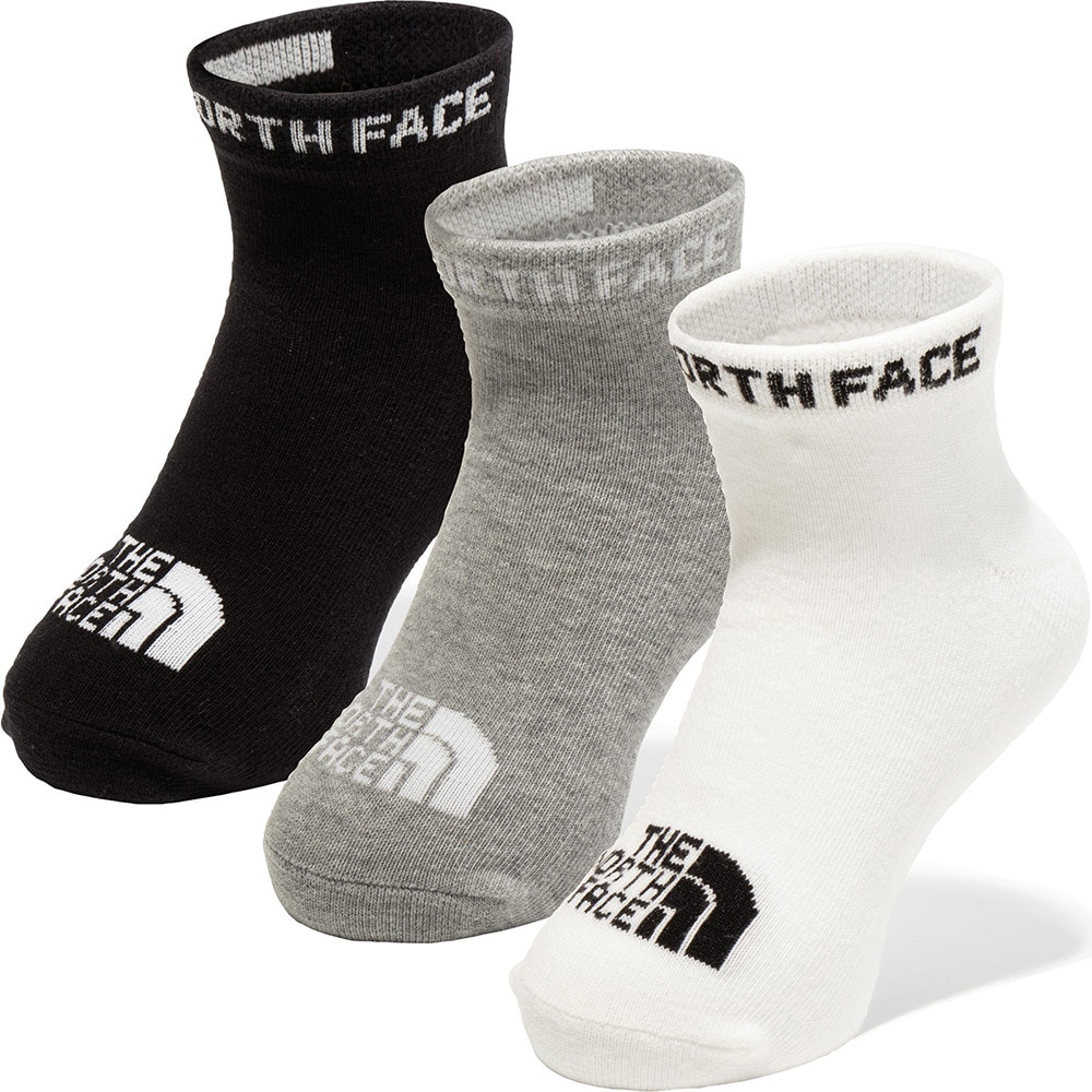 ノースフェイス（THE NORTH FACE）（キッズ）アンクル 3足組 ソックス キッズ NNJ82310 MK