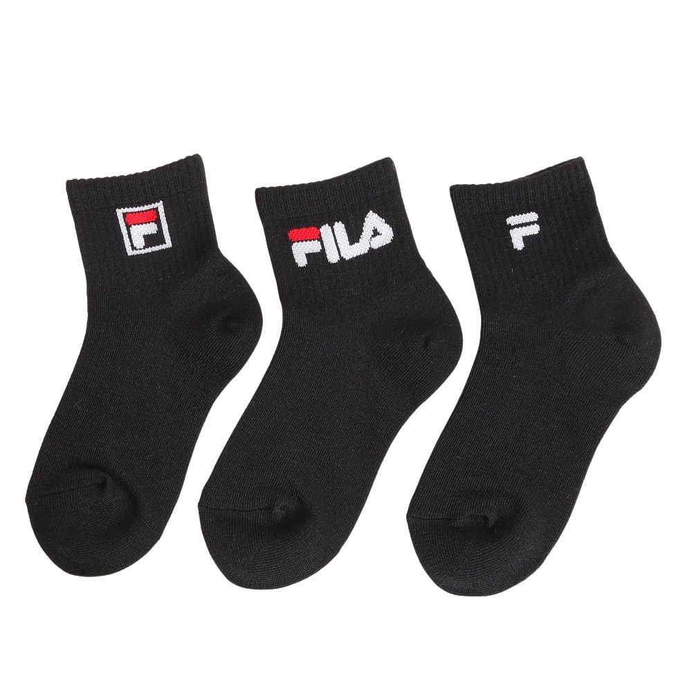 フィラ（FILA）（キッズ）ジュニア 3足組 ショートソックス 4510036-02-1520