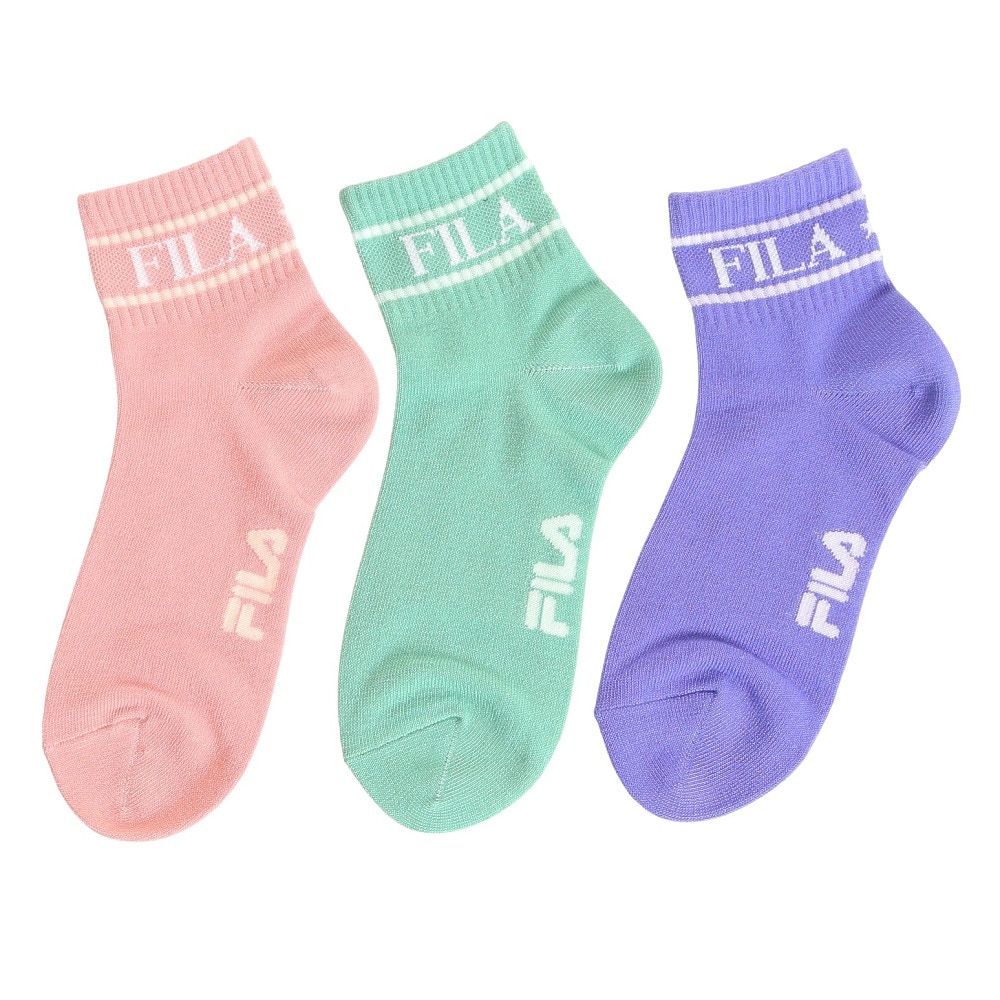 フィラ（FILA）（キッズ）ジュニア 3足組 ショートソックス 4510753-01-1924