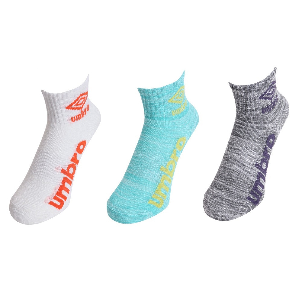 アンブロ（UMBRO）（キッズ）ジュニア 3足組 ショートソックス UUAVJB14 MGMO