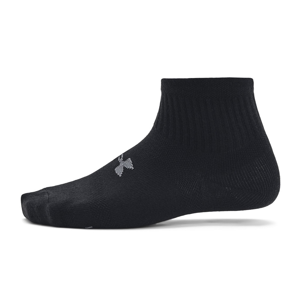 アンダーアーマー（UNDER ARMOUR）（キッズ）エッセンシャル クオーター ソックス 3足組 1382952 001 子供 黒 