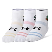 (キッズ)エッセンシャル クオーター ソックス 3足組 1382952 101 白