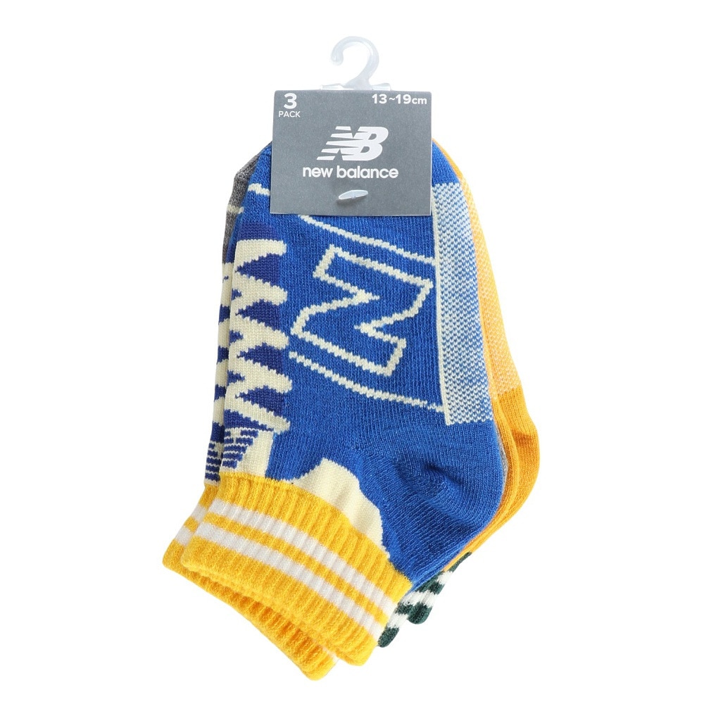ニューバランス（new balance）（キッズ）靴下 ボーイズ 3Pソックス 13-19cm LAS55648AS1 子供 ソックス 3足セット