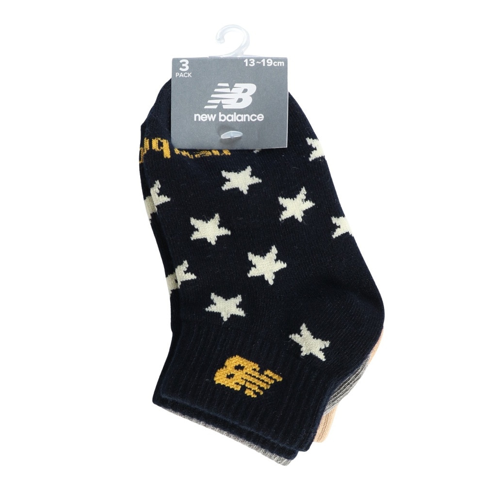 ニューバランス（new balance）（キッズ）靴下 ボーイズ 3Pソックス 13-19cm LAS55648AS2 子供 ソックス 3足セット
