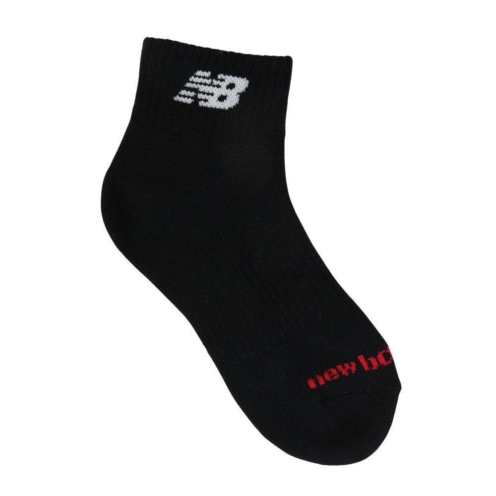 ニューバランス（new balance）（キッズ）靴下 ジュニア ショートレングス ソックス 3足組 黒 19-21cm LAS55651BK 子供 3足セット ショート丈 