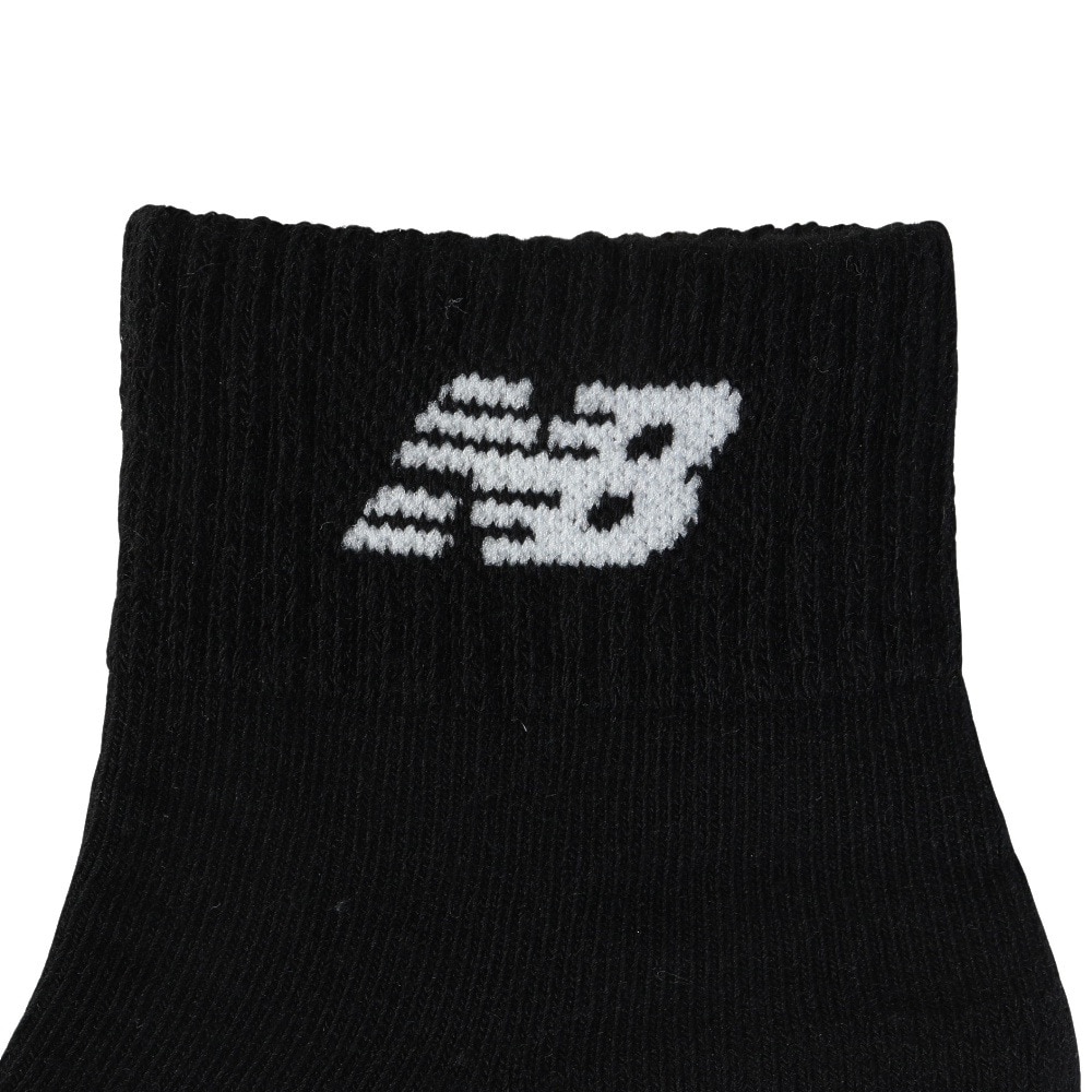ニューバランス（new balance）（キッズ）靴下 ジュニア ショートレングス ソックス 3足組 黒 19-21cm LAS55651BK 子供 3足セット ショート丈 