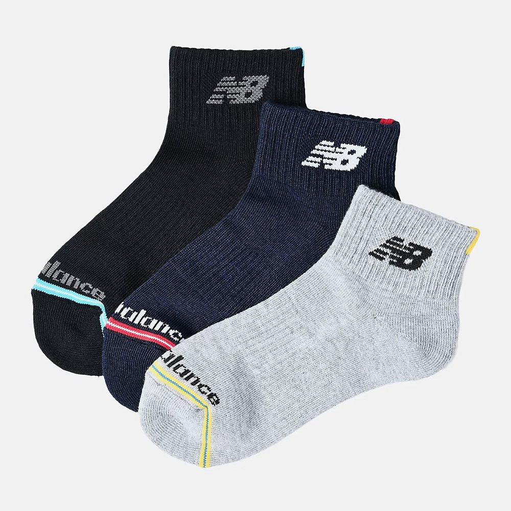 ニューバランス（new balance）（キッズ）ボーイズ 3足組 ソックス LAS55653AS1