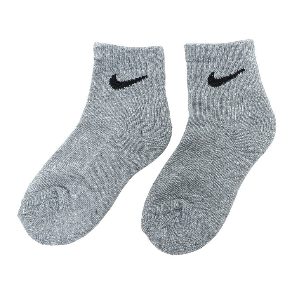 ナイキ（NIKE）（キッズ）ジュニア アンクルソックス 3足組 グレー 18センチ UN0026-W2F ベーシックソックス 学生 部活 カジュアル シンプル おしゃれ 新調 