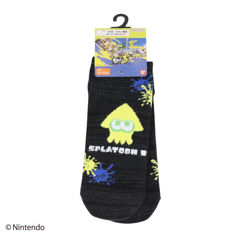 スプラトゥーン 3（Splatoon 3）（キッズ）ショートソックス センターイカロゴ 4550269251836