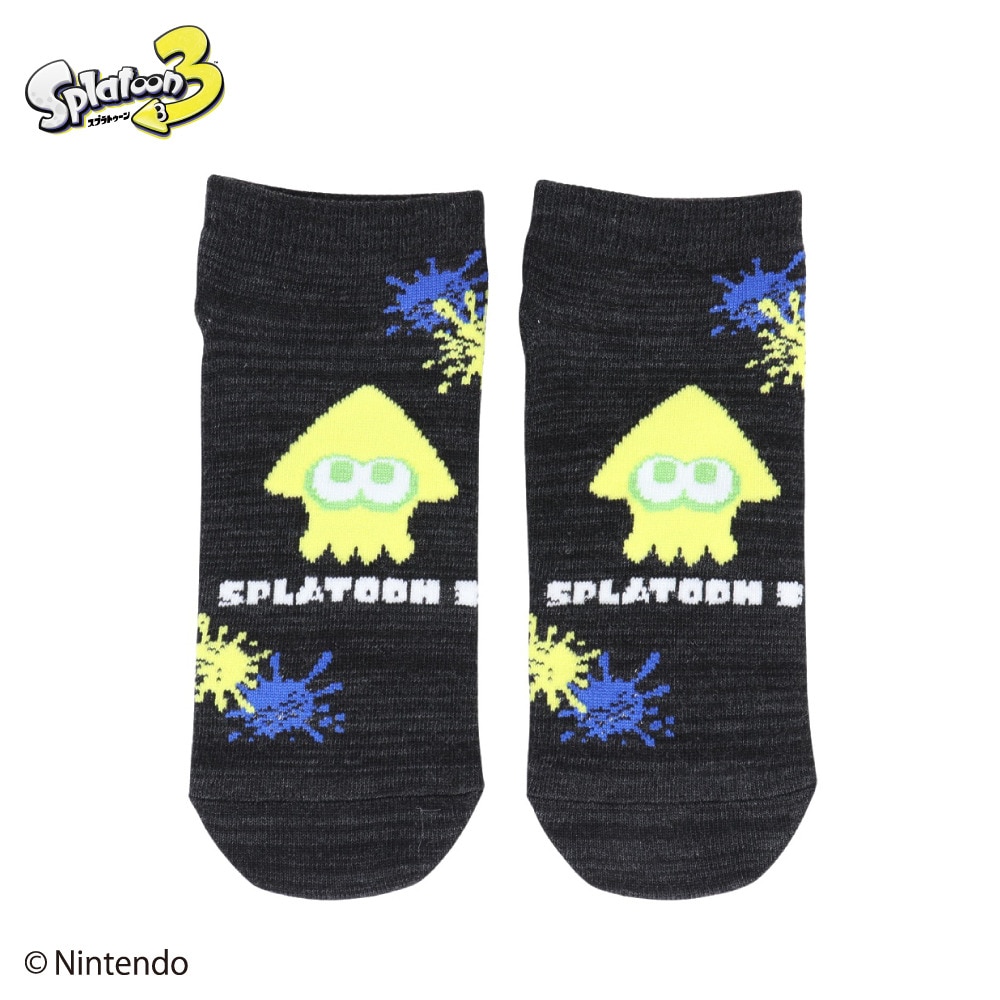 スプラトゥーン 3（Splatoon 3）（キッズ）ショートソックス センターイカロゴ 4550269251836
