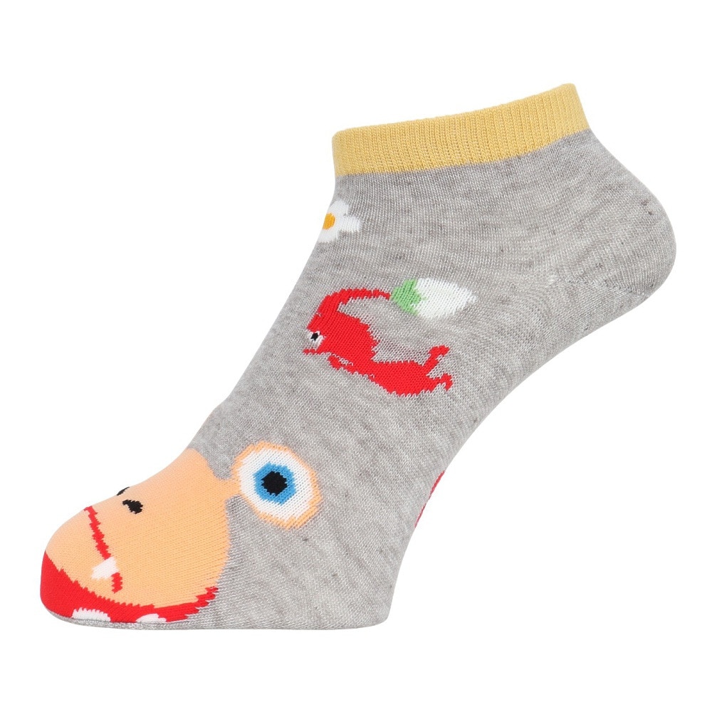 ピクミン（レディース、キッズ）靴下 ピクミン チャッピー ソックス グレー 19-24cm SN1924 70T28421E 子供 キッズ くるぶし丈 アンクルソックス