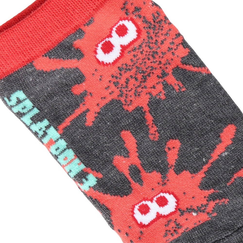 スプラトゥーン（Splatoon）（キッズ）ジュニア アンクル丈ソックス スプラトゥーン イカタコセンターロゴ SN1520 70U28101F