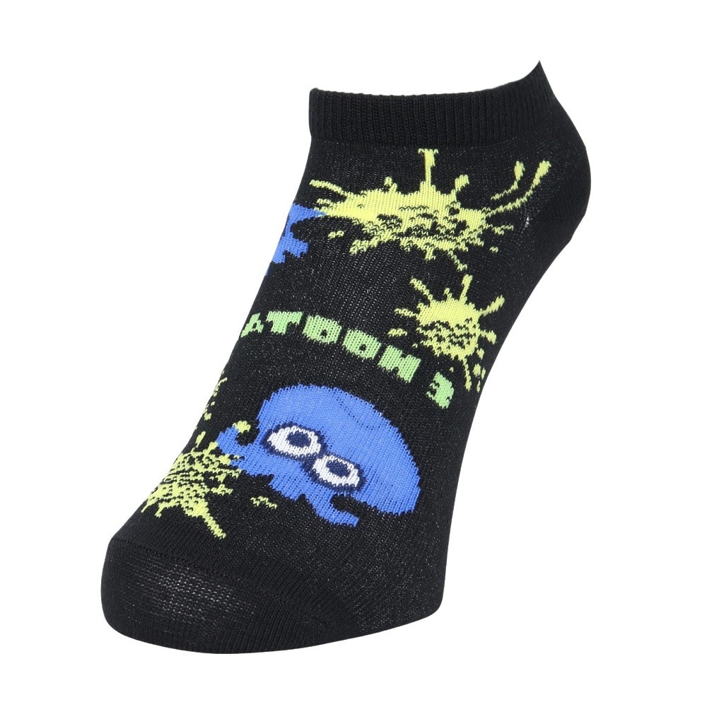 スプラトゥーン（Splatoon）（レディース、キッズ）ジュニア アンクル丈ソックス スプラトゥーン イカタコセンターロゴ SN1924 70U28110H