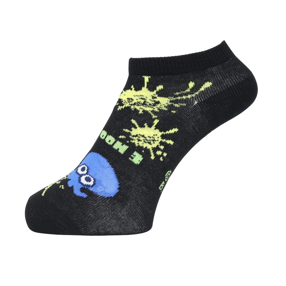 スプラトゥーン（Splatoon）（レディース、キッズ）ジュニア アンクル丈ソックス スプラトゥーン イカタコセンターロゴ SN1924 70U28110H