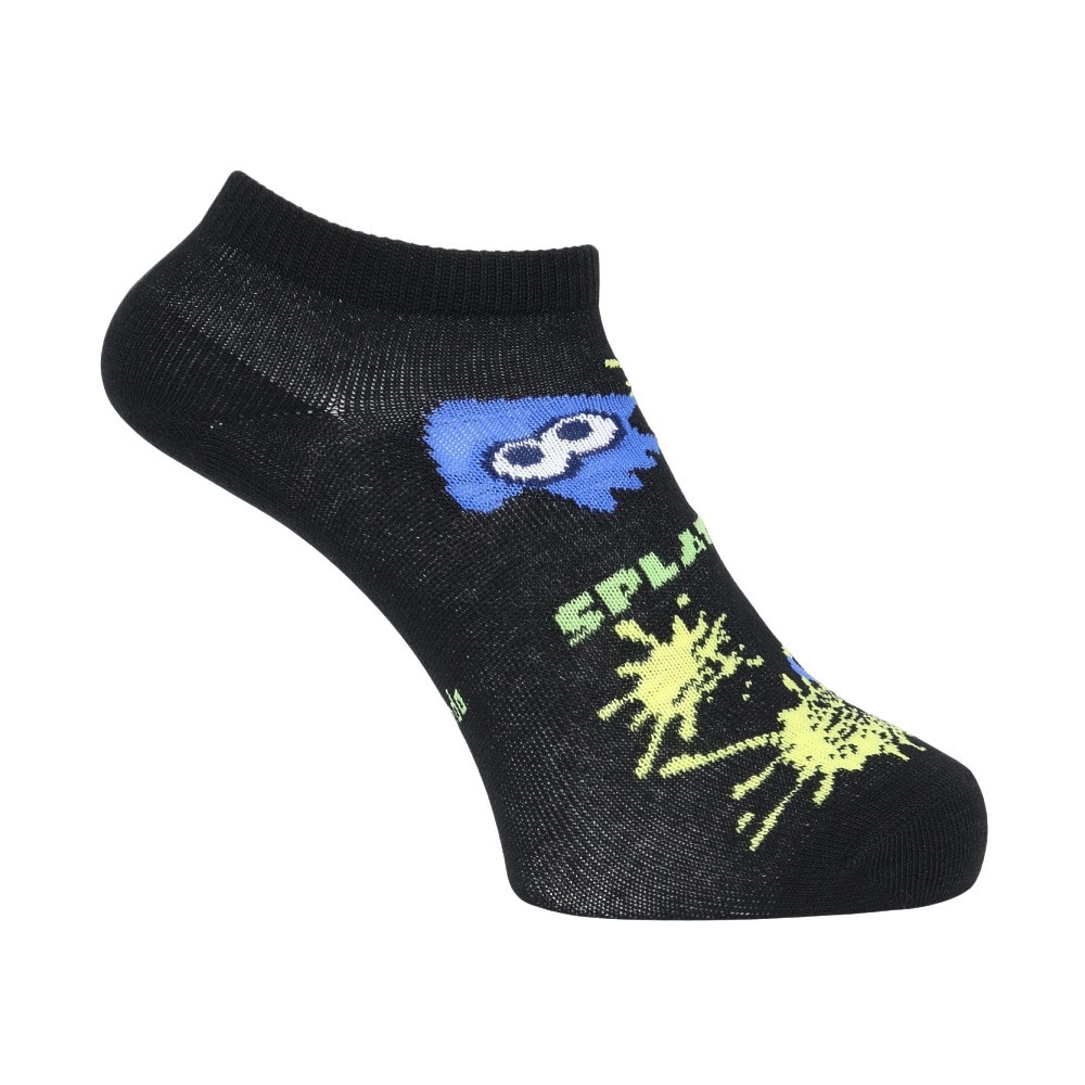 スプラトゥーン（Splatoon）（レディース、キッズ）ジュニア アンクル丈ソックス スプラトゥーン イカタコセンターロゴ SN1924 70U28110H