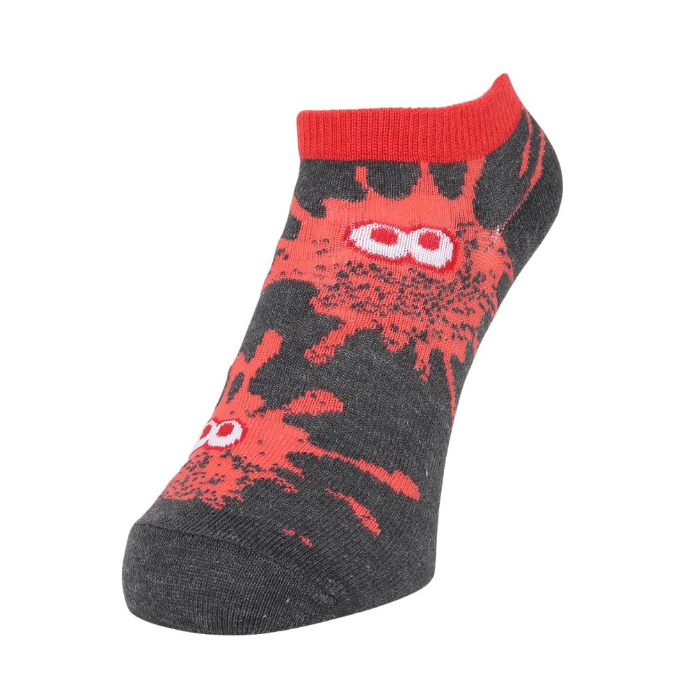 スプラトゥーン（Splatoon）（レディース、キッズ）ジュニア アンクル丈ソックス スプラトゥーン インクサイドロゴ SN1924 70U28111F