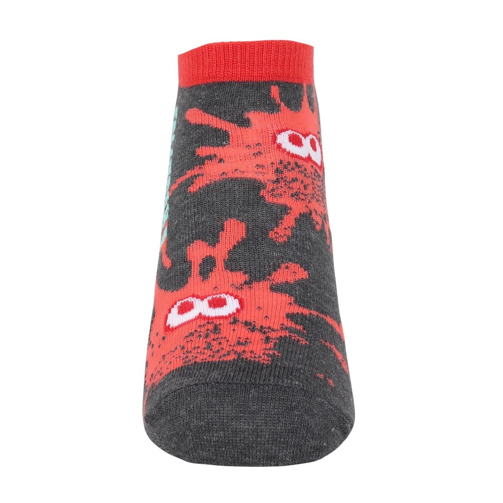 スプラトゥーン（Splatoon）（レディース、キッズ）ジュニア アンクル丈ソックス スプラトゥーン インクサイドロゴ SN1924 70U28111F