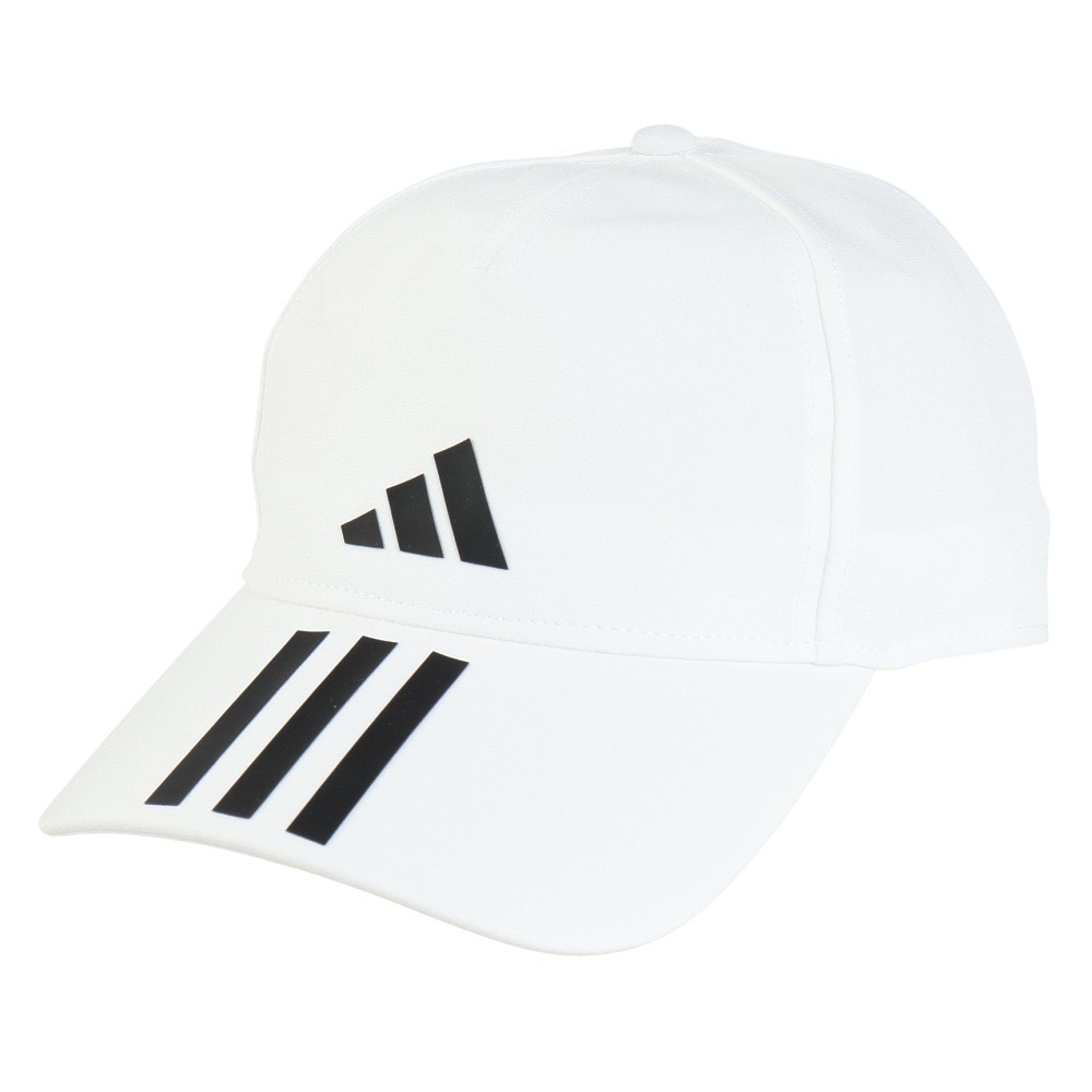 アディダス（adidas）（メンズ）帽子 スリーストライプス AEROREADY ベースボールキャップ 白 57-63cm MKD80-HT2043 スポーツキャップ