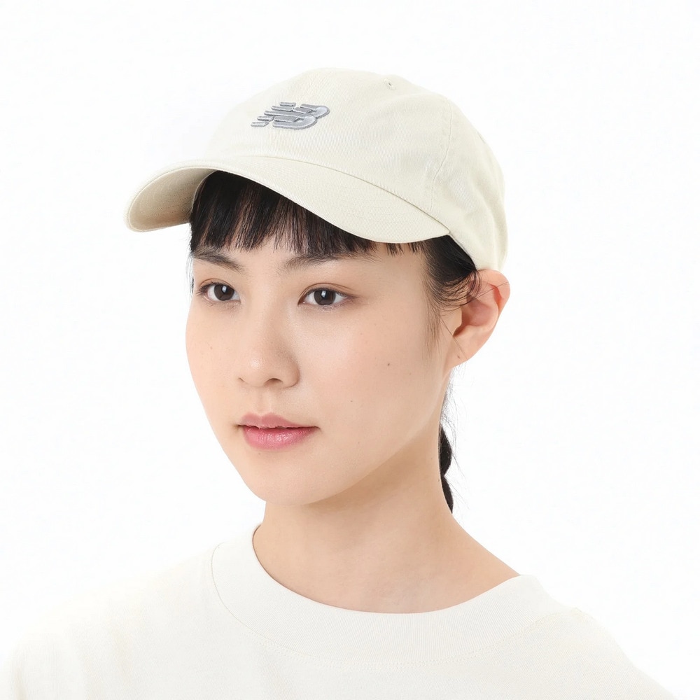 ニューバランス（new balance）（メンズ、レディース）カーブドブリム NB キャップ LAH91014LIN 帽子 白