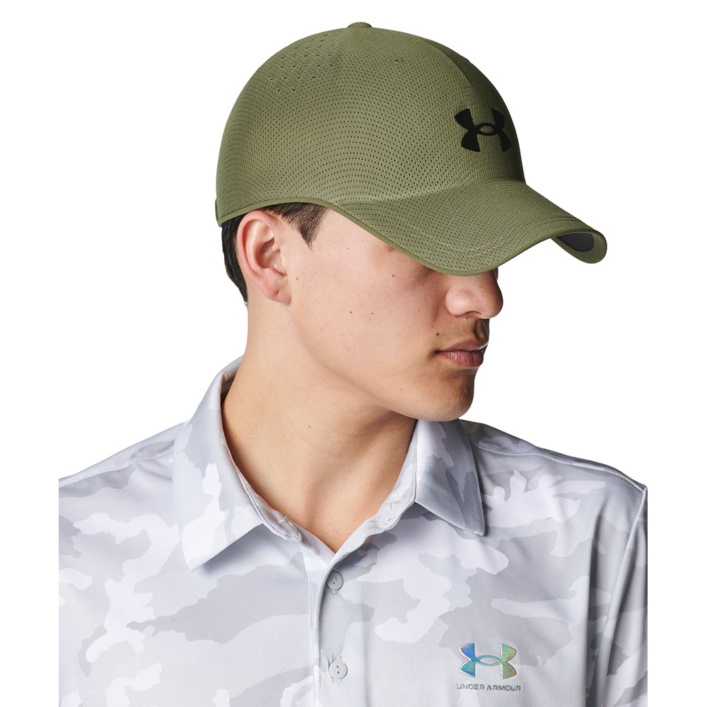 アンダーアーマー（UNDER ARMOUR）（メンズ、レディース）帽子 ステルス フォーム アンクラッシャブル キャップ 緑 57.5-59.4cm 6000413 391 軽量 吸汗