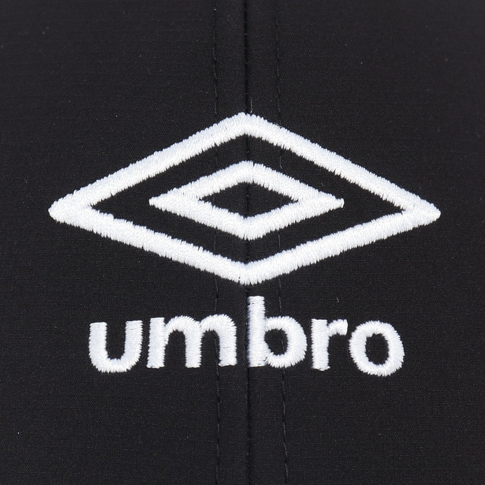 アンブロ（UMBRO）（メンズ、レディース）帽子 はっ水メッシュキャップ 黒 UF5SCP03U BK スポーツキャップ 撥水 暑さ対策 額部分冷却 男女兼用 