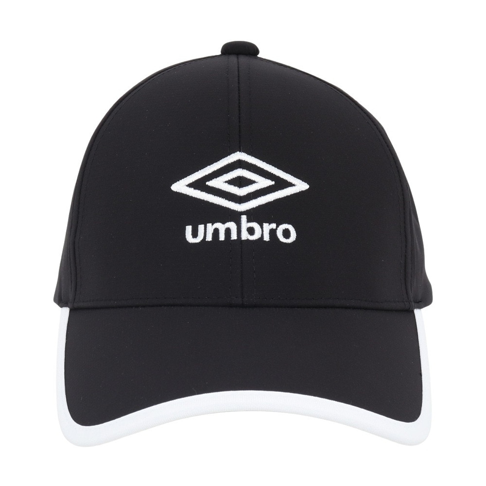 アンブロ（UMBRO）（メンズ、レディース）帽子 はっ水メッシュキャップ 黒 UF5SCP03U BK スポーツキャップ 撥水 暑さ対策 額部分冷却 男女兼用 