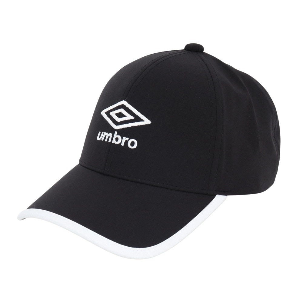 アンブロ（UMBRO）（メンズ、レディース）帽子 はっ水メッシュキャップ 黒 UF5SCP03U BK スポーツキャップ 撥水 暑さ対策 額部分冷却 男女兼用 