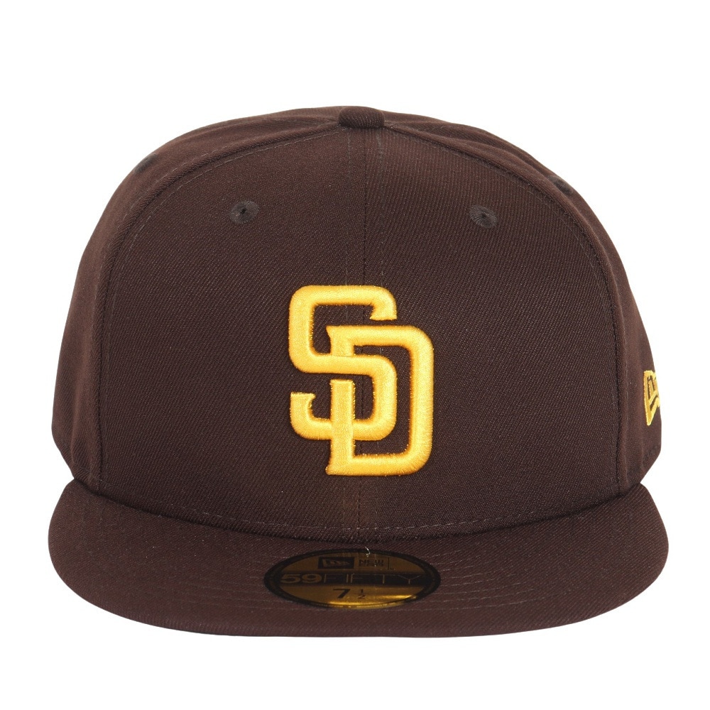 ニューエラ（NEW ERA）（メンズ、レディース）キャップ 59FIFTY MLB オンフィールド サンディエゴ パドレス ゲーム 14524854 茶色