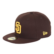 (メンズ、レディース)キャップ 59FIFTY MLB オンフィールド サンディエゴ パドレス ゲーム 14524854 茶色