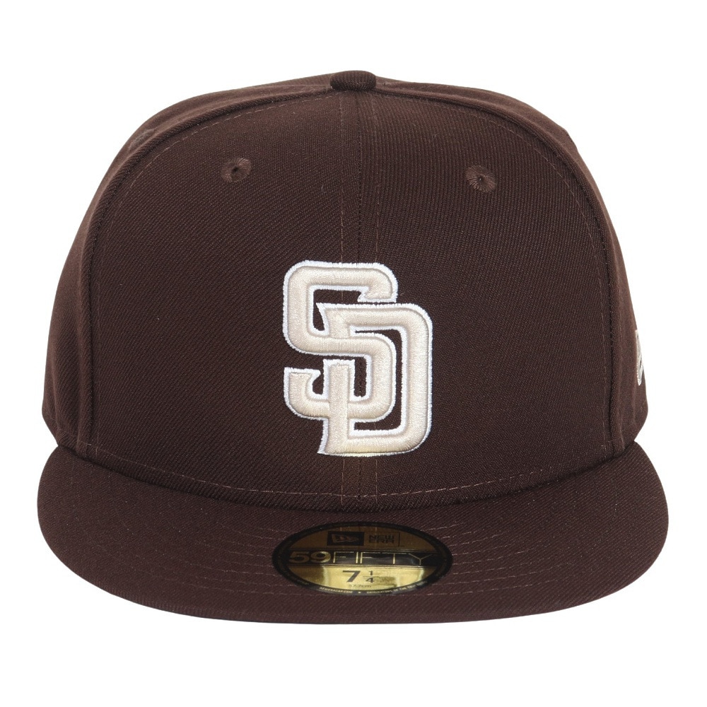 ニューエラ（NEW ERA）（メンズ、レディース）キャップ 59FIFTY MLB オンフィールド サンディエゴ パドレス オルタネイト バーントウッド 14524855 茶色