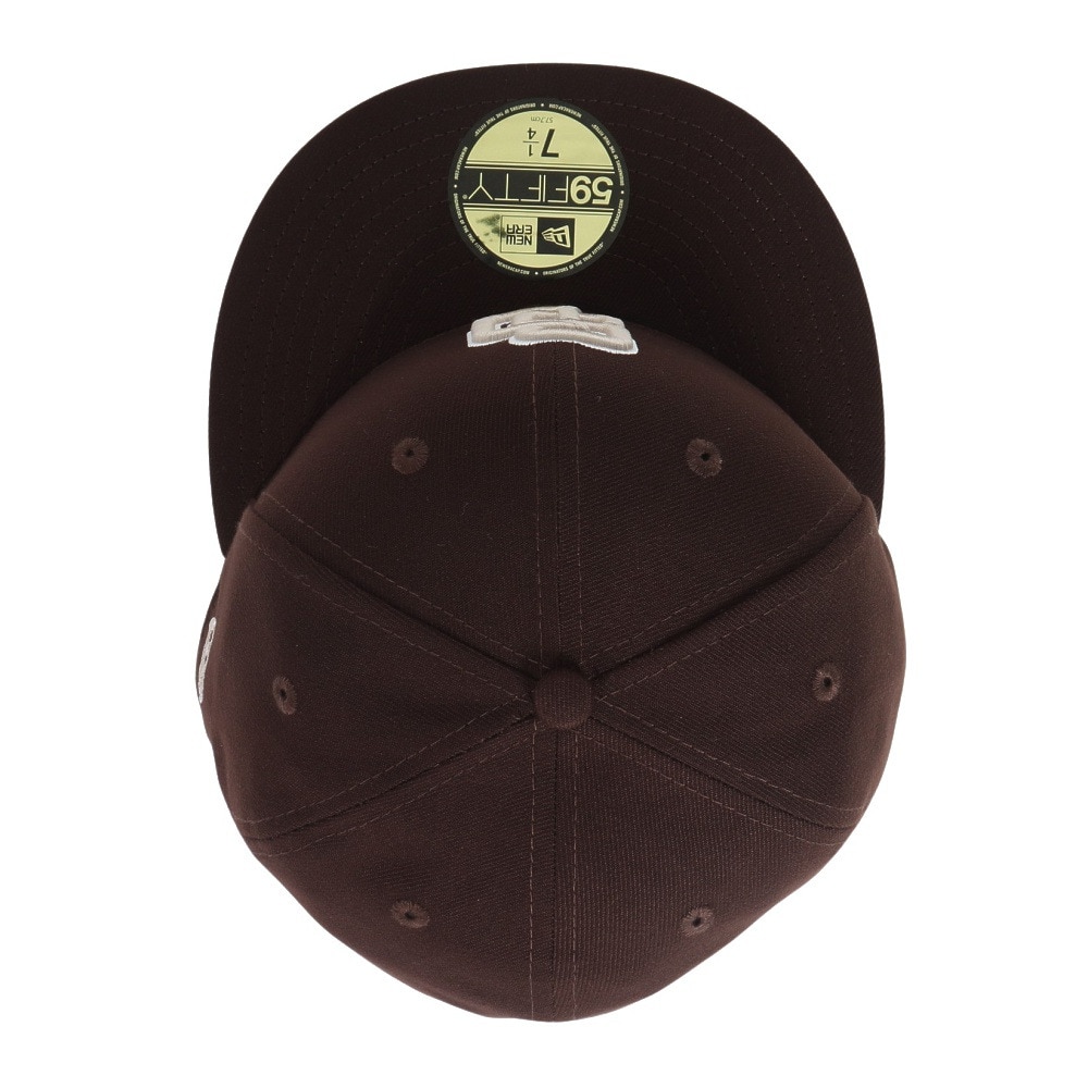 ニューエラ（NEW ERA）（メンズ、レディース）キャップ 59FIFTY MLB オンフィールド サンディエゴ パドレス オルタネイト バーントウッド 14524855 茶色