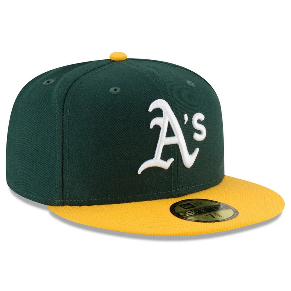 ニューエラ（NEW ERA）（メンズ、レディース）キャップ 59FIFTY MLB オンフィールド オークランド アスレチックス ホーム 14524863 緑