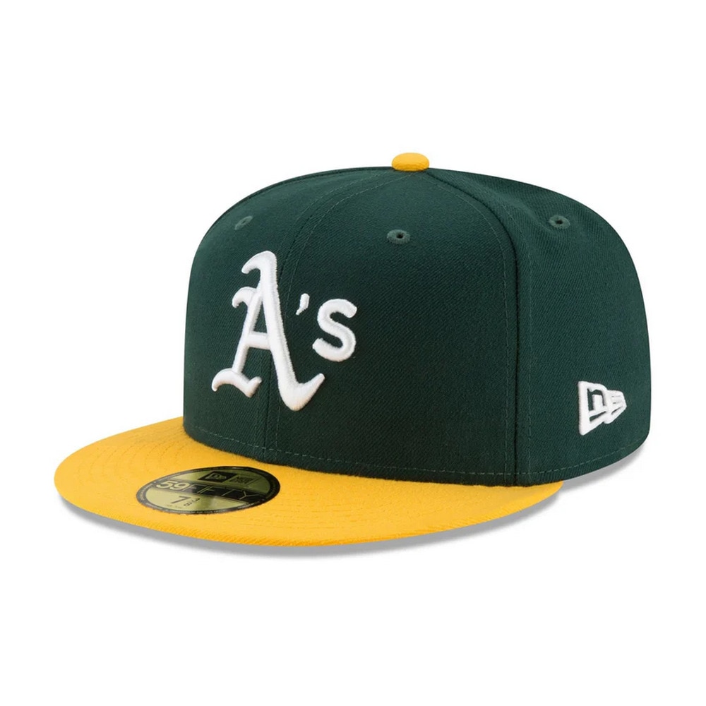 ニューエラ（NEW ERA）（メンズ、レディース）キャップ 59FIFTY MLB オンフィールド オークランド アスレチックス ホーム 14524863 緑