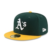 (メンズ、レディース)キャップ 59FIFTY MLB オンフィールド オークランド アスレチックス ホーム 14524863 緑