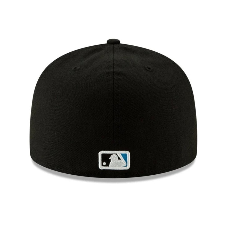 ニューエラ（NEW ERA）（メンズ、レディース）帽子 キャップ 59FIFTY MLBオンフィールド マイアミ・マーリンズ ゲーム 14524874 57.7cm-59.6cm 黒