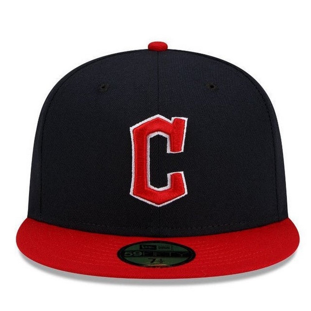 ニューエラ（NEW ERA）（メンズ、レディース）キャップ 59FIFTY MLBオンフィールド クリーブランド・ガーディアンズ ロード 紺 S-Lサイズ(57-59cm) 14524887
