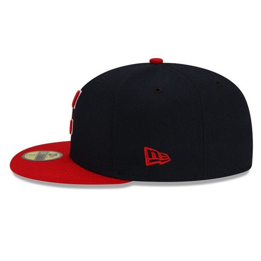 ニューエラ（NEW ERA）（メンズ、レディース）キャップ 59FIFTY MLBオンフィールド クリーブランド・ガーディアンズ ロード 紺 S-Lサイズ(57-59cm) 14524887