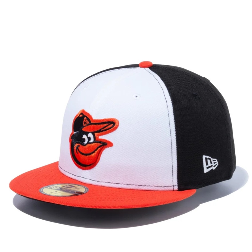 ニューエラ（NEW ERA）（メンズ、レディース）帽子 キャップ 59FIFTY MLBオンフィールド ボルティモア・オリオールズ ホーム 14524897 57.7cm-59.6cm 白