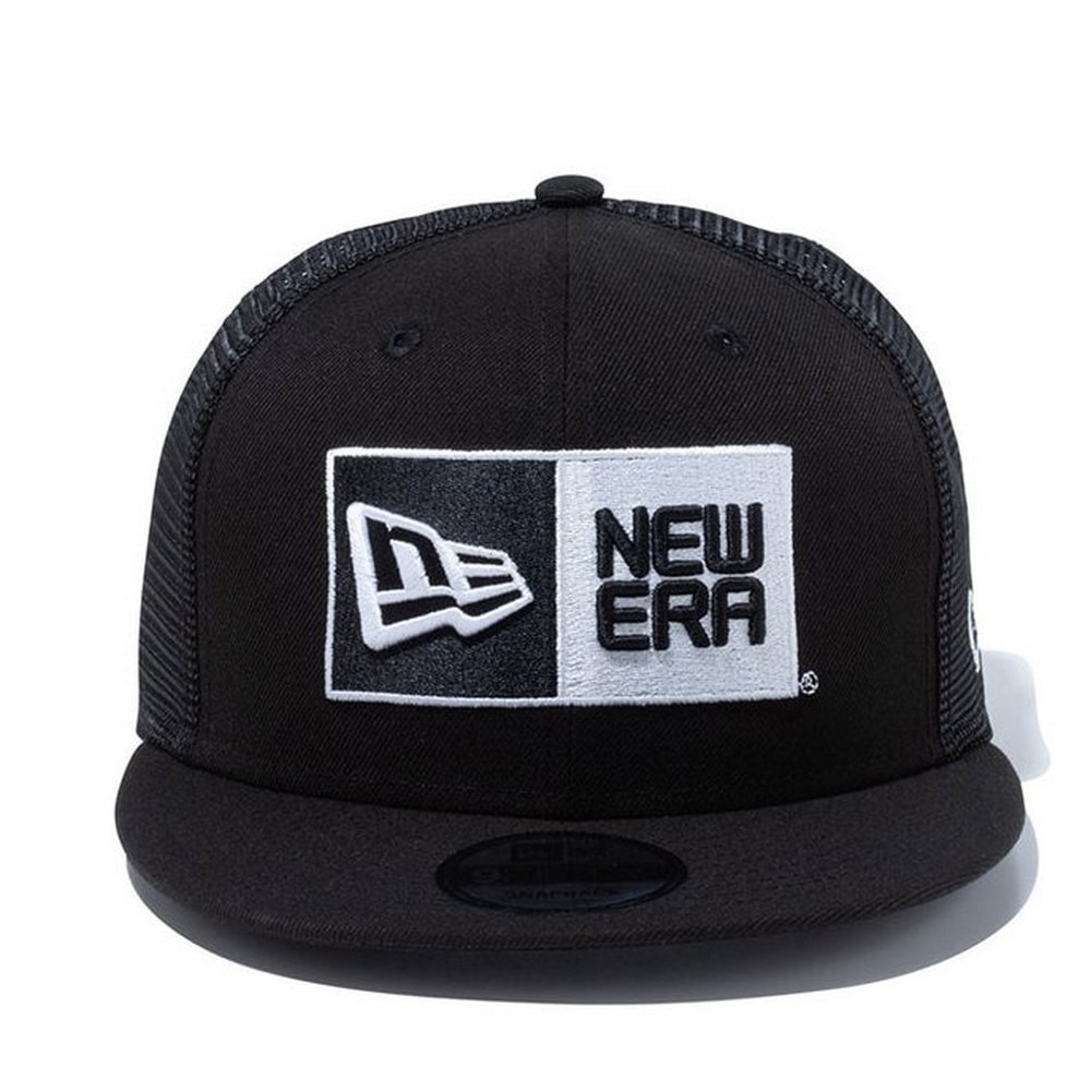 ニューエラ（NEW ERA）（メンズ、レディース）キャップ 9FIFTY トラッカー ボックスロゴ 黒 Mサイズ(57-61cm) 14524908 スポーツキャップ メッシュキャップ