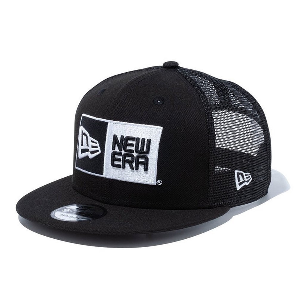 ニューエラ（NEW ERA）（メンズ、レディース）キャップ 9FIFTY トラッカー ボックスロゴ 黒 Mサイズ(57-61cm) 14524908 スポーツキャップ メッシュキャップ