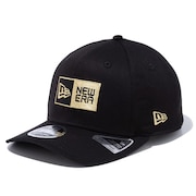 (メンズ、レディース)キャップ 9FIFTY ストレッチスナップ ボックスロゴ ブラック×ゴールド Mサイズ 14524915 サイズ調整可能