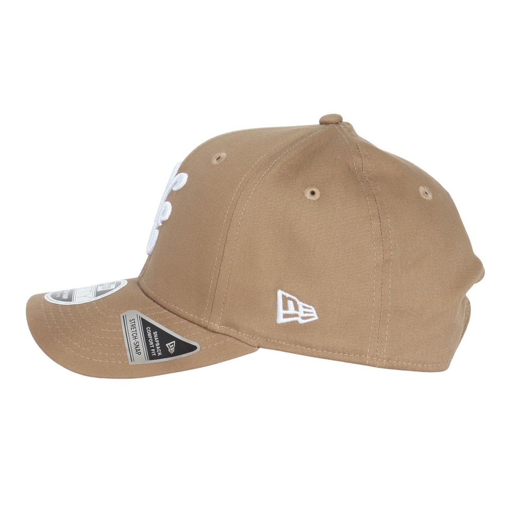 ニューエラ（NEW ERA）（メンズ、レディース）帽子 キャップ 9FIFTY ストレッチスナップ クラシックロゴ カーキ×ホワイト 14524917 57cm-61cm