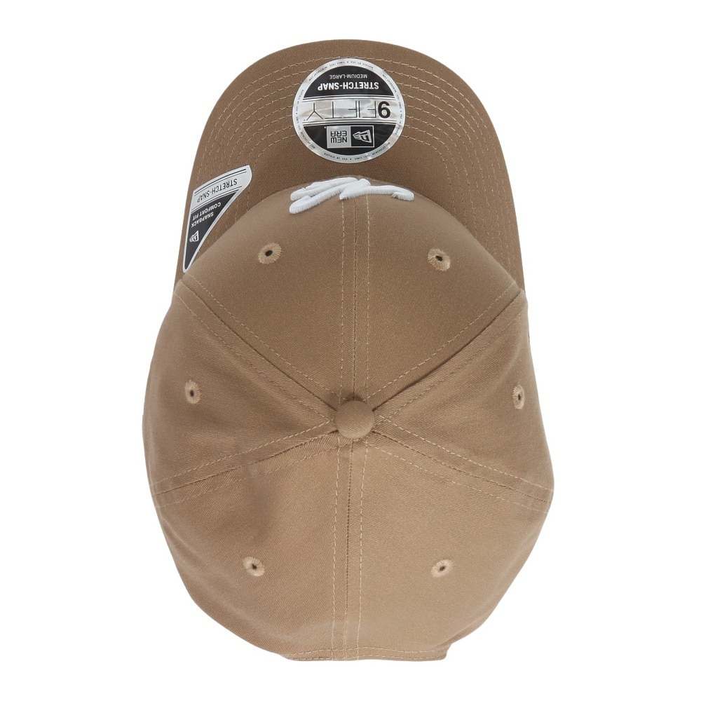 ニューエラ（NEW ERA）（メンズ、レディース）帽子 キャップ 9FIFTY ストレッチスナップ クラシックロゴ カーキ×ホワイト 14524917 57cm-61cm