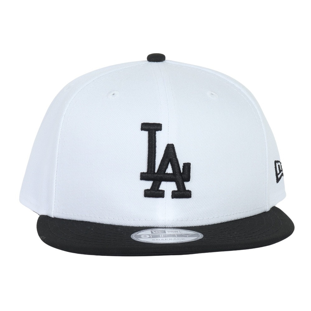 ニューエラ（NEW ERA）（メンズ、レディース）キャップ 9FIFTY ロサンゼルス ドジャース ホワイト×ブラック ブラックバイザー 14524960 帽子 57.7cm-61.5cm