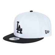 (メンズ、レディース)キャップ 9FIFTY ロサンゼルス ドジャース ホワイト×ブラック ブラックバイザー 14524960 帽子 57.7cm-61.5cm